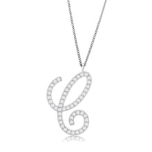 Load image into Gallery viewer, LO4708 - Imitation Rhodium Brass Chain Pendant with Top Grade Crystal  in Clear