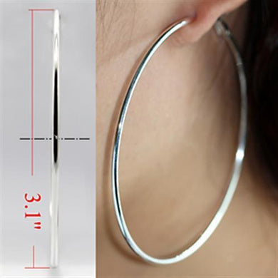 LO770 - Silver Brass Earrings with No Stone
