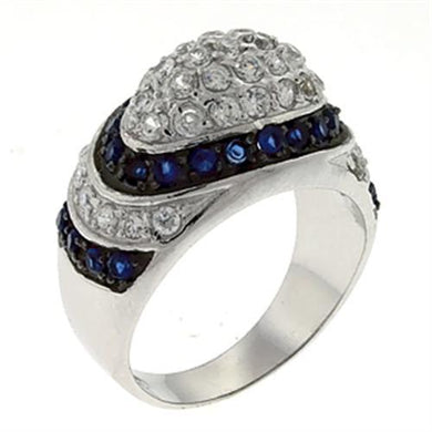 LOA528 - Special Color 925 Sterling Silver Ring with Synthetic Spinel in Montana