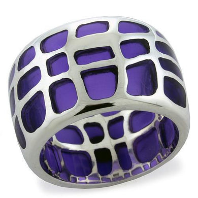 LOAS1076 - High-Polished 925 Sterling Silver Ring with No Stone
