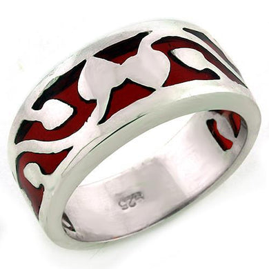 LOAS1201 - High-Polished 925 Sterling Silver Ring with No Stone