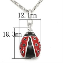 Load image into Gallery viewer, LOS438 - Silver 925 Sterling Silver Chain Pendant with Top Grade Crystal  in Black Diamond