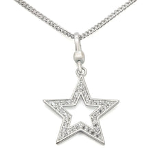 Load image into Gallery viewer, LOS441 - Silver 925 Sterling Silver Chain Pendant with AAA Grade CZ  in Clear