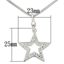 Load image into Gallery viewer, LOS441 - Silver 925 Sterling Silver Chain Pendant with AAA Grade CZ  in Clear