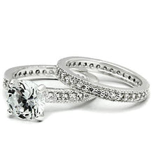 Load image into Gallery viewer, LOS527 - Rhodium 925 Sterling Silver Ring with AAA Grade CZ  in Clear
