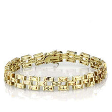 Load image into Gallery viewer, LOS601 - Gold 925 Sterling Silver Bracelet with AAA Grade CZ  in Champagne