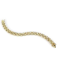 Load image into Gallery viewer, LOS601 - Gold 925 Sterling Silver Bracelet with AAA Grade CZ  in Champagne