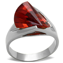Load image into Gallery viewer, LOS640 - Silver 925 Sterling Silver Ring with AAA Grade CZ  in Garnet
