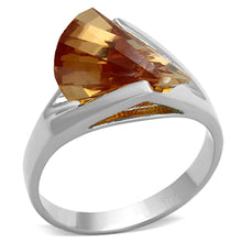 Load image into Gallery viewer, LOS644 - Silver 925 Sterling Silver Ring with AAA Grade CZ  in Champagne