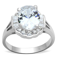 Load image into Gallery viewer, LOS701 - Silver 925 Sterling Silver Ring with AAA Grade CZ  in Clear