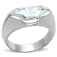 Load image into Gallery viewer, LOS704 - Silver 925 Sterling Silver Ring with AAA Grade CZ  in Clear