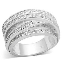 Load image into Gallery viewer, LOS716 - Silver 925 Sterling Silver Ring with AAA Grade CZ  in Clear