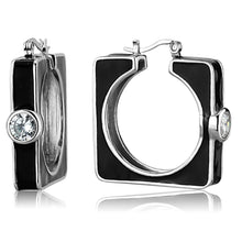 Load image into Gallery viewer, LOS754 - Rhodium 925 Sterling Silver Earrings with AAA Grade CZ  in Clear