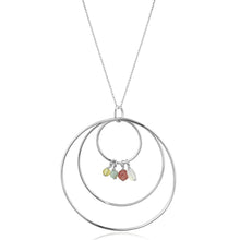 Load image into Gallery viewer, LOS795 - Silver 925 Sterling Silver Necklace with Synthetic Jade in Multi Color