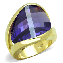 Load image into Gallery viewer, LOS821 - Gold 925 Sterling Silver Ring with AAA Grade CZ  in Tanzanite