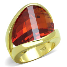Load image into Gallery viewer, LOS828 - Gold 925 Sterling Silver Ring with AAA Grade CZ  in Orange