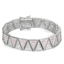 Load image into Gallery viewer, LOS845 - Rhodium 925 Sterling Silver Bracelet with AAA Grade CZ  in Rose