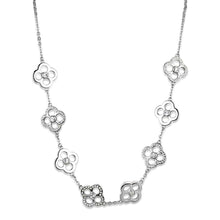 Load image into Gallery viewer, LOS874 Rhodium 925 Sterling Silver Necklace with Top Grade Crystal in Clear