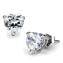 Load image into Gallery viewer, LOS883 - Rhodium 925 Sterling Silver Earrings with AAA Grade CZ  in Clear