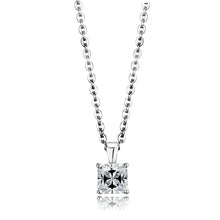 Load image into Gallery viewer, LOS893 - Rhodium 925 Sterling Silver Chain Pendant with AAA Grade CZ  in Clear