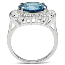 Load image into Gallery viewer, SS003 - Silver 925 Sterling Silver Ring with Synthetic Spinel in London Blue