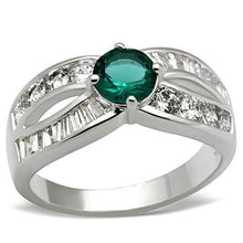 Load image into Gallery viewer, SS014 - Silver 925 Sterling Silver Ring with Synthetic Synthetic Glass in Blue Zircon
