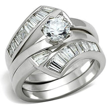 Load image into Gallery viewer, SS025 - Silver 925 Sterling Silver Ring with AAA Grade CZ  in Clear