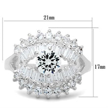 Load image into Gallery viewer, SS026 - Silver 925 Sterling Silver Ring with AAA Grade CZ  in Clear