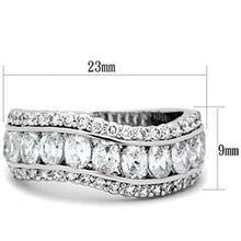 Load image into Gallery viewer, SS029 - Silver 925 Sterling Silver Ring with AAA Grade CZ  in Clear