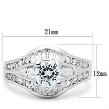 Load image into Gallery viewer, SS030 - Silver 925 Sterling Silver Ring with AAA Grade CZ  in Clear