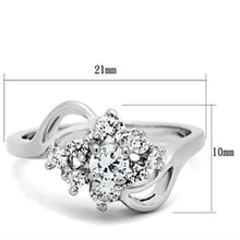 Load image into Gallery viewer, SS032 - Silver 925 Sterling Silver Ring with AAA Grade CZ  in Clear