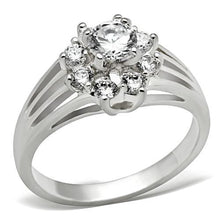 Load image into Gallery viewer, SS053 - Silver 925 Sterling Silver Ring with AAA Grade CZ  in Clear