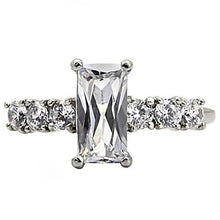 Load image into Gallery viewer, TK002 - High polished (no plating) Stainless Steel Ring with AAA Grade CZ  in Clear