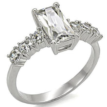 Load image into Gallery viewer, TK002 - High polished (no plating) Stainless Steel Ring with AAA Grade CZ  in Clear