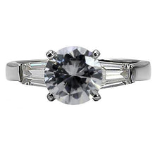 Load image into Gallery viewer, TK005 - High polished (no plating) Stainless Steel Ring with AAA Grade CZ  in Clear