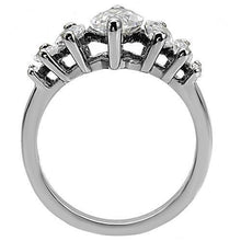 Load image into Gallery viewer, TK006 - High polished (no plating) Stainless Steel Ring with AAA Grade CZ  in Clear