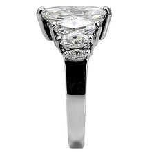 Load image into Gallery viewer, TK006 - High polished (no plating) Stainless Steel Ring with AAA Grade CZ  in Clear