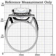 Load image into Gallery viewer, TK010 - High polished (no plating) Stainless Steel Ring with AAA Grade CZ  in Clear