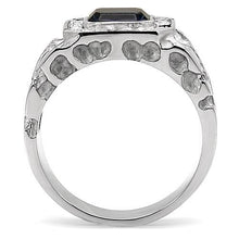 Load image into Gallery viewer, TK02210 - High polished (no plating) Stainless Steel Ring with Top Grade Crystal  in Montana
