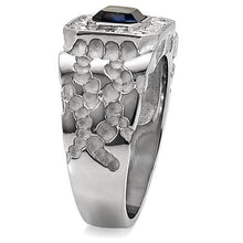 Load image into Gallery viewer, TK02210 - High polished (no plating) Stainless Steel Ring with Top Grade Crystal  in Montana