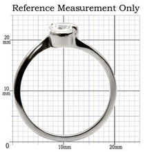 Load image into Gallery viewer, TK023 - High polished (no plating) Stainless Steel Ring with AAA Grade CZ  in Clear