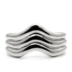 TK032 - High polished (no plating) Stainless Steel Ring with No Stone