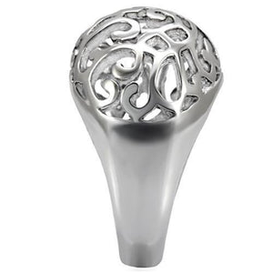 TK055 - High polished (no plating) Stainless Steel Ring with No Stone