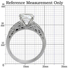 Load image into Gallery viewer, TK069 - High polished (no plating) Stainless Steel Ring with AAA Grade CZ  in Clear