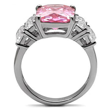 Load image into Gallery viewer, TK088 - High polished (no plating) Stainless Steel Ring with AAA Grade CZ  in Rose