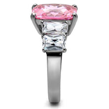Load image into Gallery viewer, TK088 - High polished (no plating) Stainless Steel Ring with AAA Grade CZ  in Rose