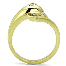 Load image into Gallery viewer, TK1027 - IP Gold(Ion Plating) Stainless Steel Ring with Top Grade Crystal  in Clear