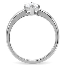 Load image into Gallery viewer, TK103 - High polished (no plating) Stainless Steel Ring with AAA Grade CZ  in Clear