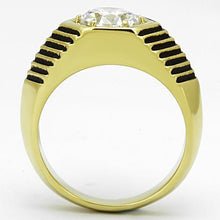 Load image into Gallery viewer, TK1076 - IP Gold(Ion Plating) Stainless Steel Ring with AAA Grade CZ  in Clear