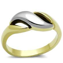 Load image into Gallery viewer, TK1089 - Two-Tone IP Gold (Ion Plating) Stainless Steel Ring with No Stone